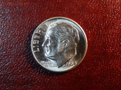 США дайм ($0.1) Рузвельт 1964 UNC до 12.03 22:00 МСК Ag900 - DSC05725