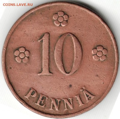 10 пенни 1921 г. Финляндия до 16.03.15 г. в 22.00 - Scan-150301-0037