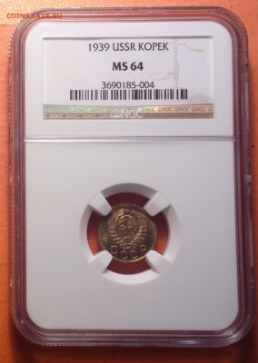1 копейка 1939-ngc ms64-до 13 3 15 22 22 - мс2_cs