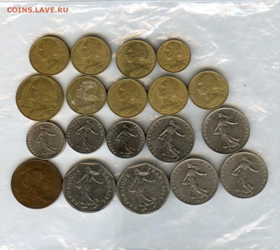 ФРАНЦИЯ. ОПТ 19 монеты. до 14.03 в 22.00 СТАРТ С 1 РУБЛЯ!!! - Coins-World-Super-Collection138