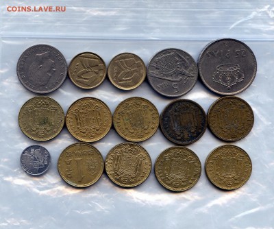 Испания ОПТ 15 шт. до 14.03 в 22.00 СТАРТ С 1 РУБЛЯ! - CoinsWorldSUperCollection343