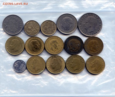 Испания ОПТ 15 шт. до 14.03 в 22.00 СТАРТ С 1 РУБЛЯ! - CoinsWorldSUperCollection344