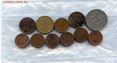 Финляндия. ОПТ 11 монеты. до 14.03 в 22.00 СТАРТ С 1 РУБЛЯ! - CoinsWorldSUperCollection353