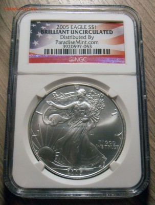 1 доллар США, 2005 год, в слабе NGC, BU, до 16.03.2015 в 22 - P1010067.JPG
