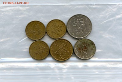 ГРЕЦИЯ. ОПТ 6 монеты. до 14.03 в 22.00 СТАРТ С 1 РУБЛЯ!!! - Coins-World-Super-Collection150
