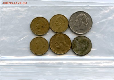 ГРЕЦИЯ. ОПТ 6 монеты. до 14.03 в 22.00 СТАРТ С 1 РУБЛЯ!!! - Coins-World-Super-Collection151