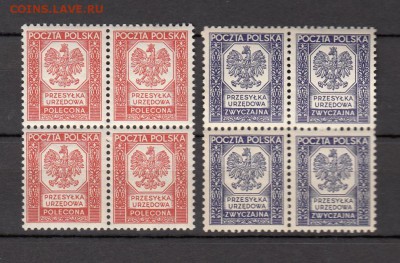 марки Польша чистые кварты 1935г - 421в