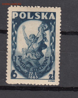 марки Польша годовщина восстания 1946г чистая - 441