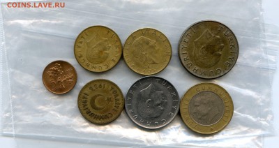 Турция. ОПТ 7 монеты. до 15.03 в 22.00 СТАРТ С 1 РУБЛЯ!!! - Coins-World-Super-Collection156