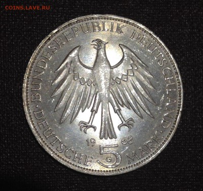 5 марок. ФРГ.  "G" Иоганн Гутенберг 1968 13.03.15 21.00 мск - IMG_5994.JPG