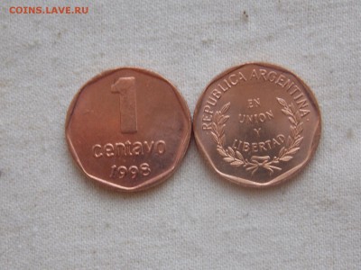 Иностранные монеты, наборы, 2евро, польша, приднестр, Киргиз - Аргентина 1 сентаво 1998.JPG
