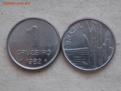 Иностранные монеты, наборы, 2евро, польша, приднестр, Киргиз - Бразилия 1 крузейро 1982.JPG