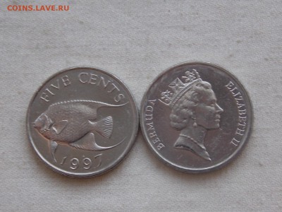 Иностранные монеты, наборы, 2евро, польша, приднестр, Киргиз - Бермуды 5 центов 1997.JPG