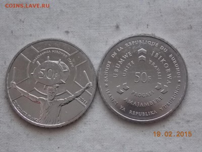 Иностранные монеты, наборы, 2евро, польша, приднестр, Киргиз - бурунди 50 франков 2011.JPG