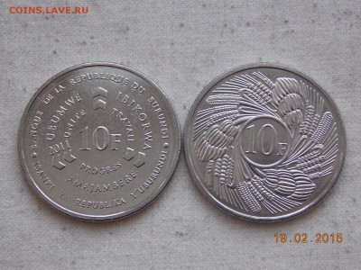 Иностранные монеты, наборы, 2евро, польша, приднестр, Киргиз - бурунди 10 франков 2011.JPG