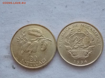 Иностранные монеты, наборы, 2евро, польша, приднестр, Киргиз - Мозамбик 20 метикаис 1994.JPG