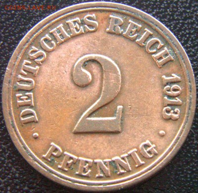 Германия_2 пфеннига 1913(А); до 12.03_22.02мск - 8763