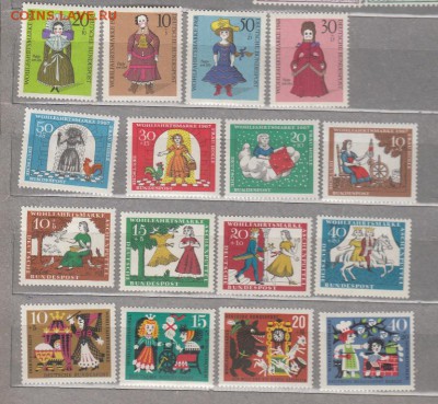 марки ФРГ чистые сказки дети 4 серии 1961:64;65;67 - 11