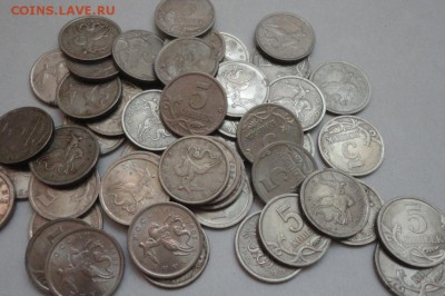 5 копеек 1997-2009 г.г. из обращения, 50 штук, от 3 рублей! - 5 копеек - фото 2.JPG