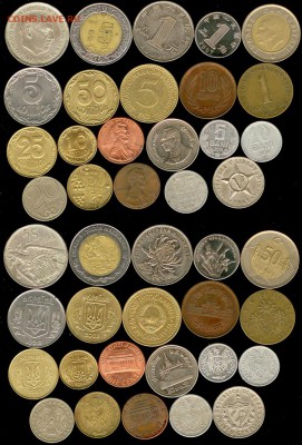 Монеты из 13 стран-21 шт. до 21.00 мск 20.03.2015 - Содянка 21 шт.