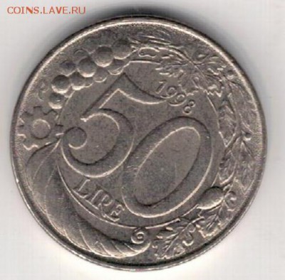 ИТАЛИЯ 50 ЛИР 1998 ДО 19.03.15 В 22.00МСК (А812) - 4-и50л98а