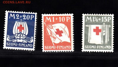 марки Финляндия красный крест чистые 1930г - 57