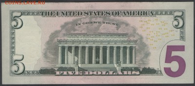 США 5 долларов 2013 D4 до 20.03.2015 21.00 мск - $5 US D4 13 rev