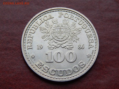ПОРТУГАЛИЯ 100 эскудо ФУТБОЛ ЧМ-1986 - DSCN3220.JPG