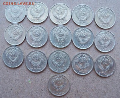 10 коп. СССР 1974 – 1991г. погодовка неполная 16 шт. - И4б.JPG