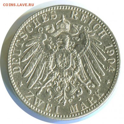 2 марки, Германия, 1904, Саксония, Георг до 22.03.15 - lot-174958-1
