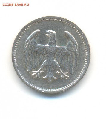 Ag. Веймар 1 марка 1925 А. XF. до 23.03 22.00 - 16