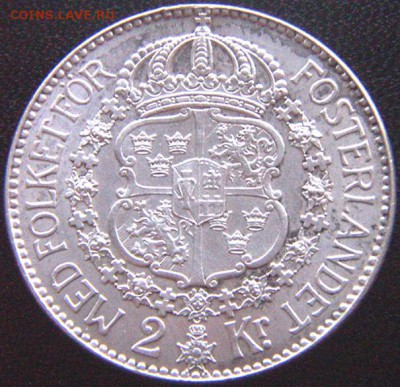 Швеция_2 кроны 1939. Отличное серебро; до 19.03_22.02мск - 9505