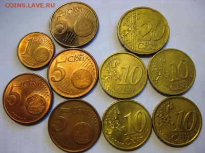 Евро мелочь 1,5,10,20 центов 10 монет 2000 - 2002 гг. - IMG_9058.JPG