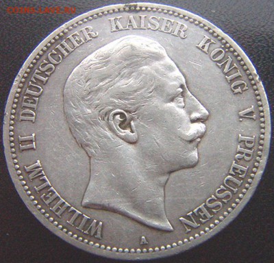 Германия. Пруссия_5 марок 1907. Крупное серебро_20.03_22.48м - 9182