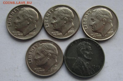 США  10центов 1982,1988,1995,2000г ,цент 1943г до 24.03 - IMG_0109.JPG
