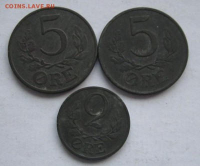 Дания 5эре 1943,1944 ,2 эре 1942 цинк оккупация до 24.03 - IMG_0102.JPG