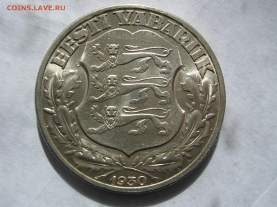 ЭСТОНИЯ 2 кроны 1930. ШТЕМПЕЛЬНАЯ. Серебро. - 021.JPG