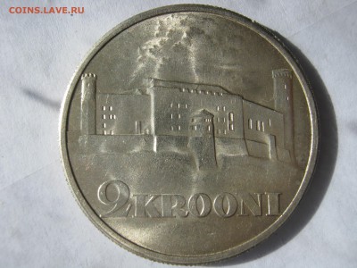 ЭСТОНИЯ 2 кроны 1930. ШТЕМПЕЛЬНАЯ. Серебро. - 024.JPG