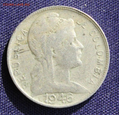 С 1 руб. КОЛУМБИЯ V centavos 1946г.   до 27.03.15г. в 22-00 - IMG_4411.JPG