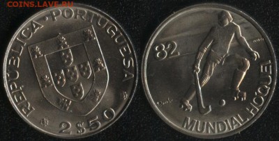 Португалия 2,5 эск. 1982 ''ЧМ по хокею" до 22:00мск 27.03.15 - Португалия 2,5 эскудо 1982 ''Чемпионат мира по Хоккею на роликах'' -70