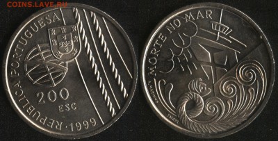 Португалия 200 эск. 1999 Смерть на море до 22:00мск 27.03.15 - Португалия 200 эскудо 1999 ''Смерть на море '' -230