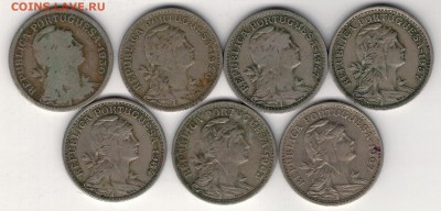 ПОРТУГАЛИЯ 50 СЕНТАВО 1930-67 (7ШТ) 26.03 В 22.00МСК (А810) - 4-п50с