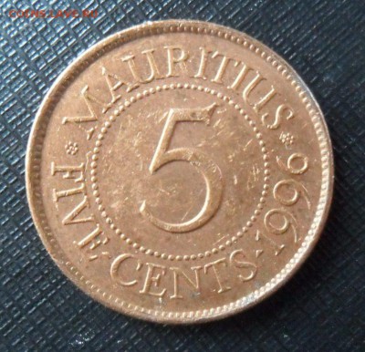 5 центов 1996 Маврикий, до 24.03..21.00 мск - SAM_1306.JPG