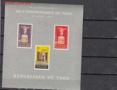 марки Того блок чистый 1960г - 115
