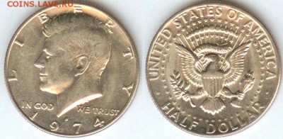 США-50 центов-1974, до 21.00 мск 28.03.2015 - США-50 центов-1974-D