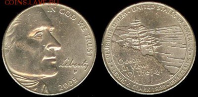 США 5 центов 2005 Выход к океану, до 21.00 мск 28.03.2015. - США-5 центов 2005 Р-Выход к морю