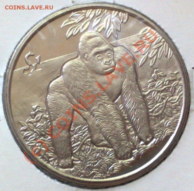 Сьерра-Леоне 1 доллар 2005 Горилла 17.06 21.00 - Сьерра-2005 Горилла-1