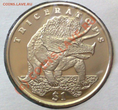 Сьерра-Леоне 1 доллар 2005 Трицератопс 17.06 21.00 - Сьерра-2005 Трицератопс-1