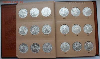 США. "AMERICAN EAGLE SILVER DOLLAR" Набор-29 шт. 1986-2014 г - 4