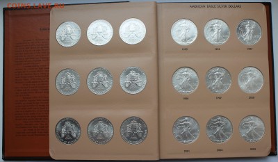 США. "AMERICAN EAGLE SILVER DOLLAR" Набор-29 шт. 1986-2014 г - 3
